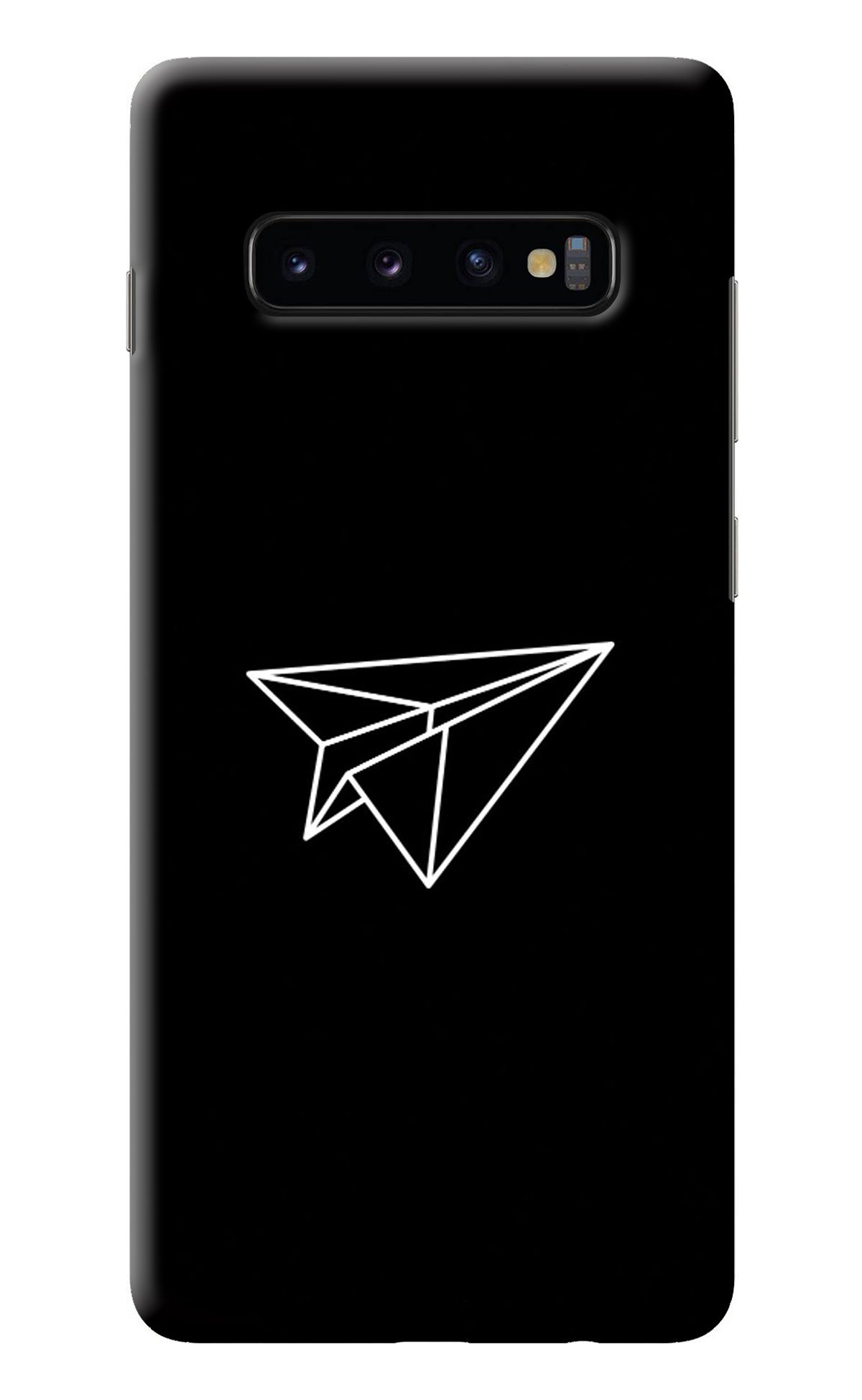 Paper Plane White Samsung S10 Plus Back Cover