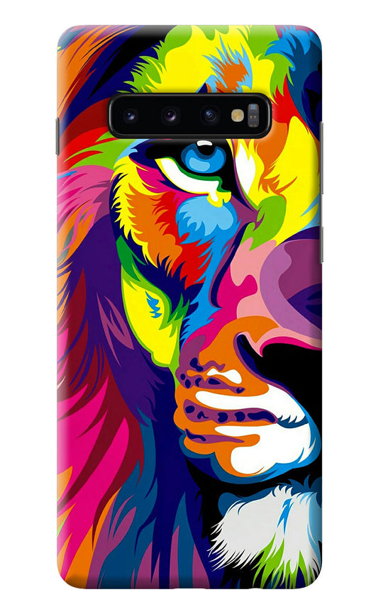 Lion Half Face Samsung S10 Plus Back Cover