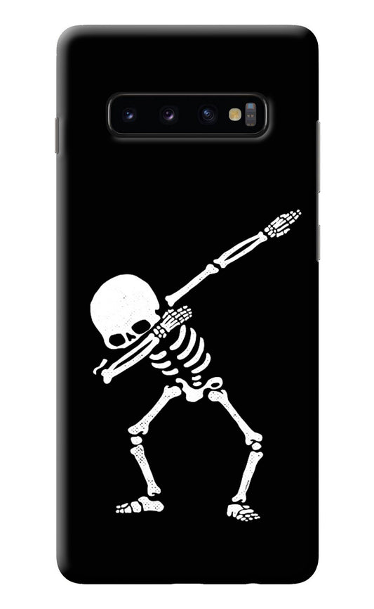 Dabbing Skeleton Art Samsung S10 Plus Back Cover