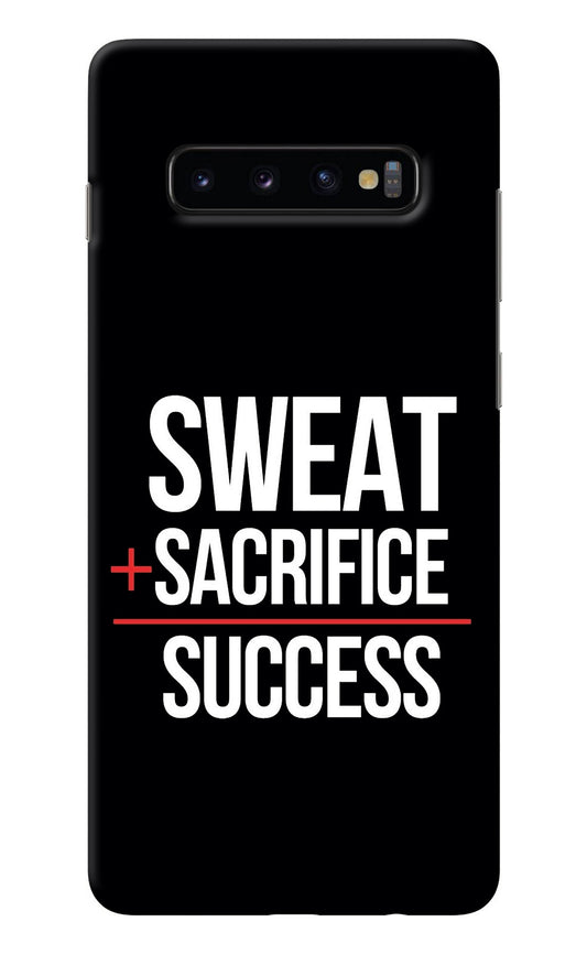 Sweat Sacrifice Success Samsung S10 Plus Back Cover