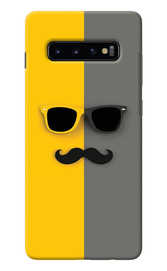 Sunglasses with Mustache Samsung S10 Plus Back Cover