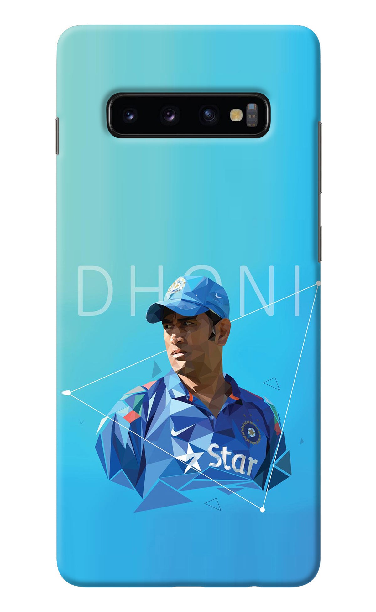 Dhoni Artwork Samsung S10 Plus Back Cover