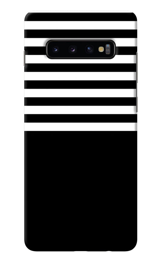 Black and White Print Samsung S10 Plus Back Cover