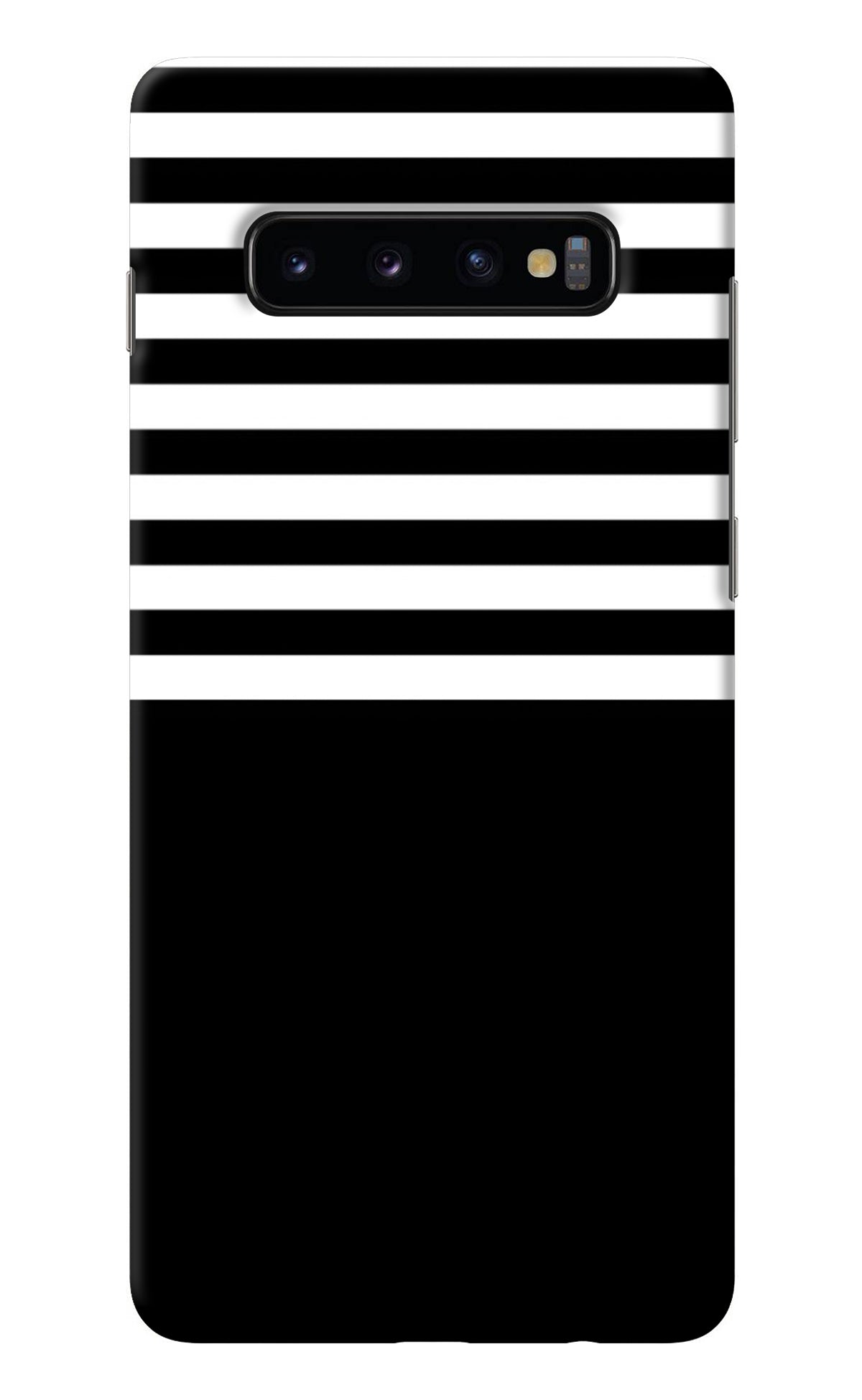 Black and White Print Samsung S10 Plus Back Cover