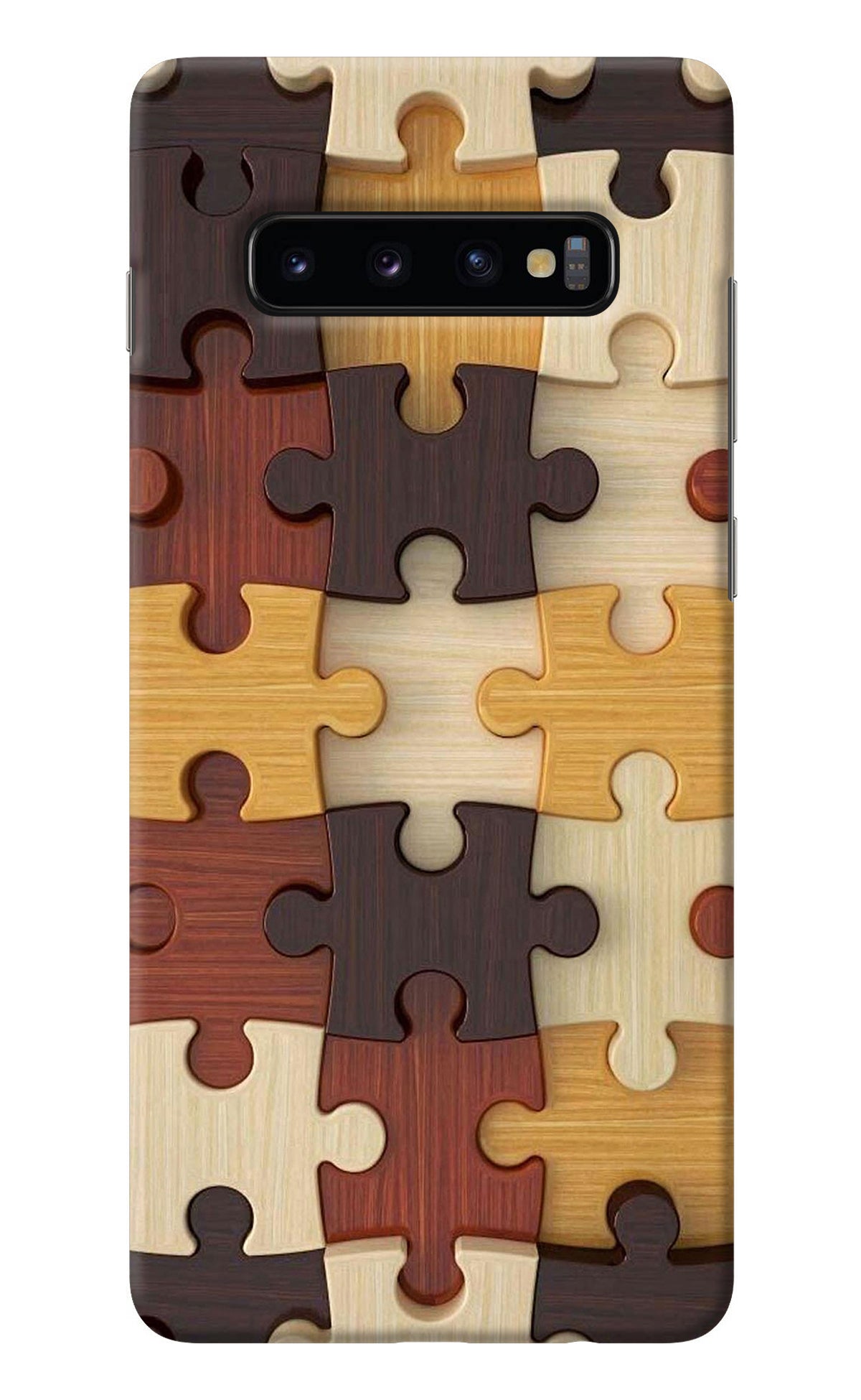 Wooden Puzzle Samsung S10 Plus Back Cover