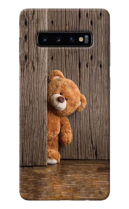 Teddy Wooden Samsung S10 Plus Back Cover