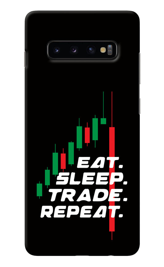 Eat Sleep Trade Repeat Samsung S10 Plus Back Cover