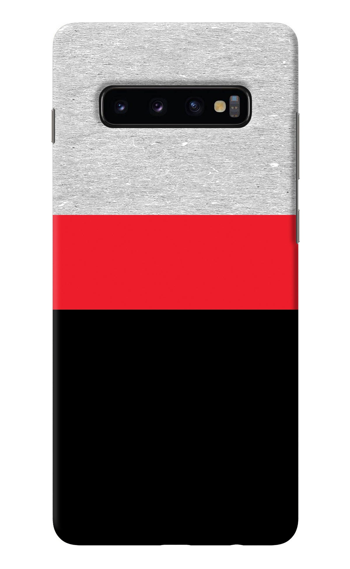 Tri Color Pattern Samsung S10 Plus Back Cover