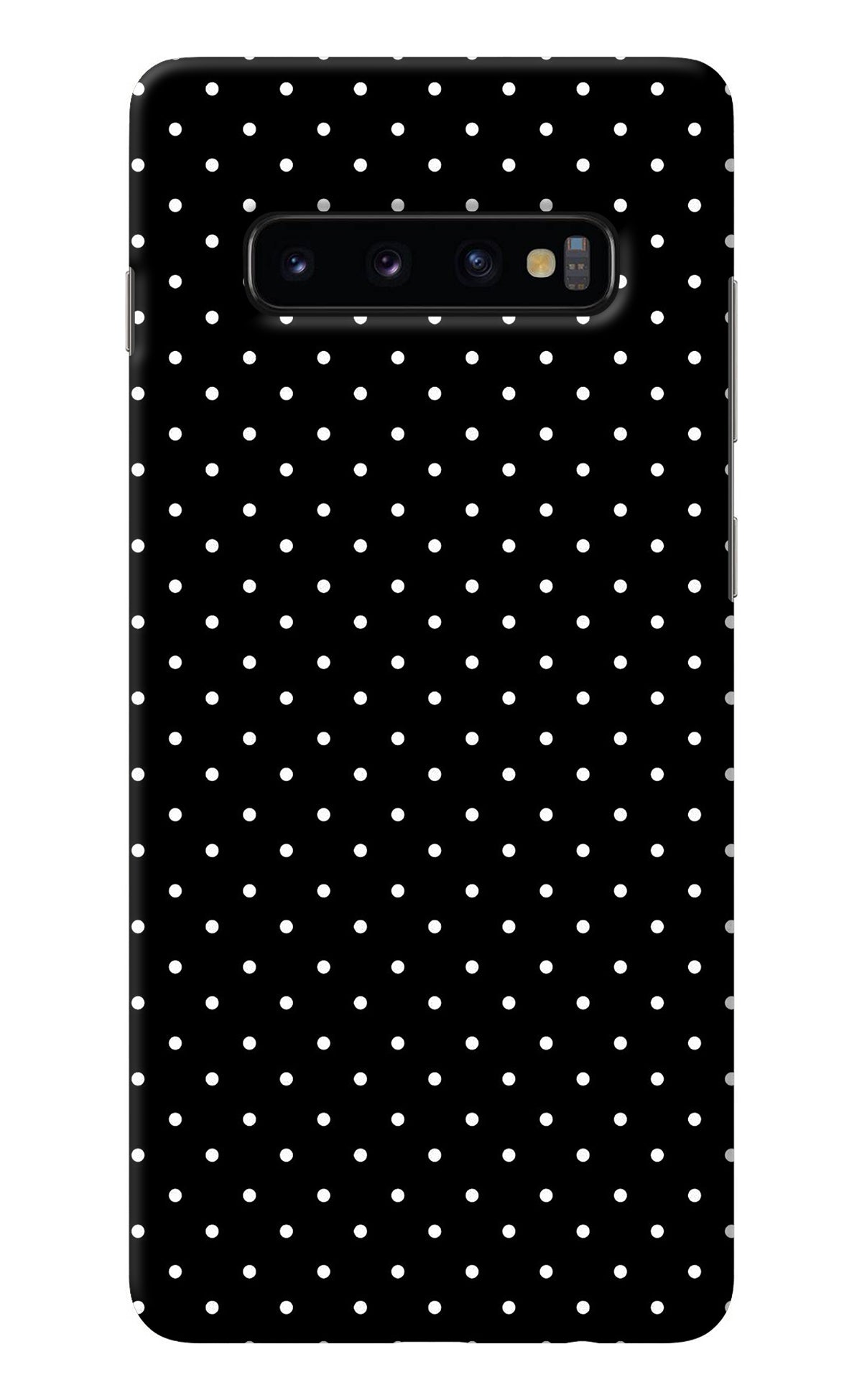 White Dots Samsung S10 Plus Back Cover