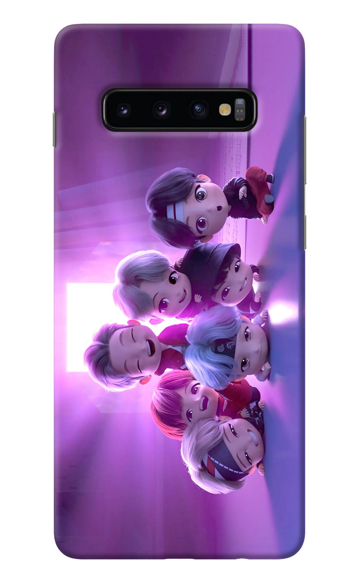 BTS Chibi Samsung S10 Plus Back Cover