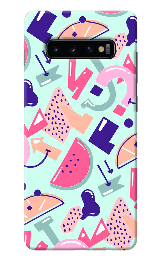 Doodle Pattern Samsung S10 Plus Back Cover