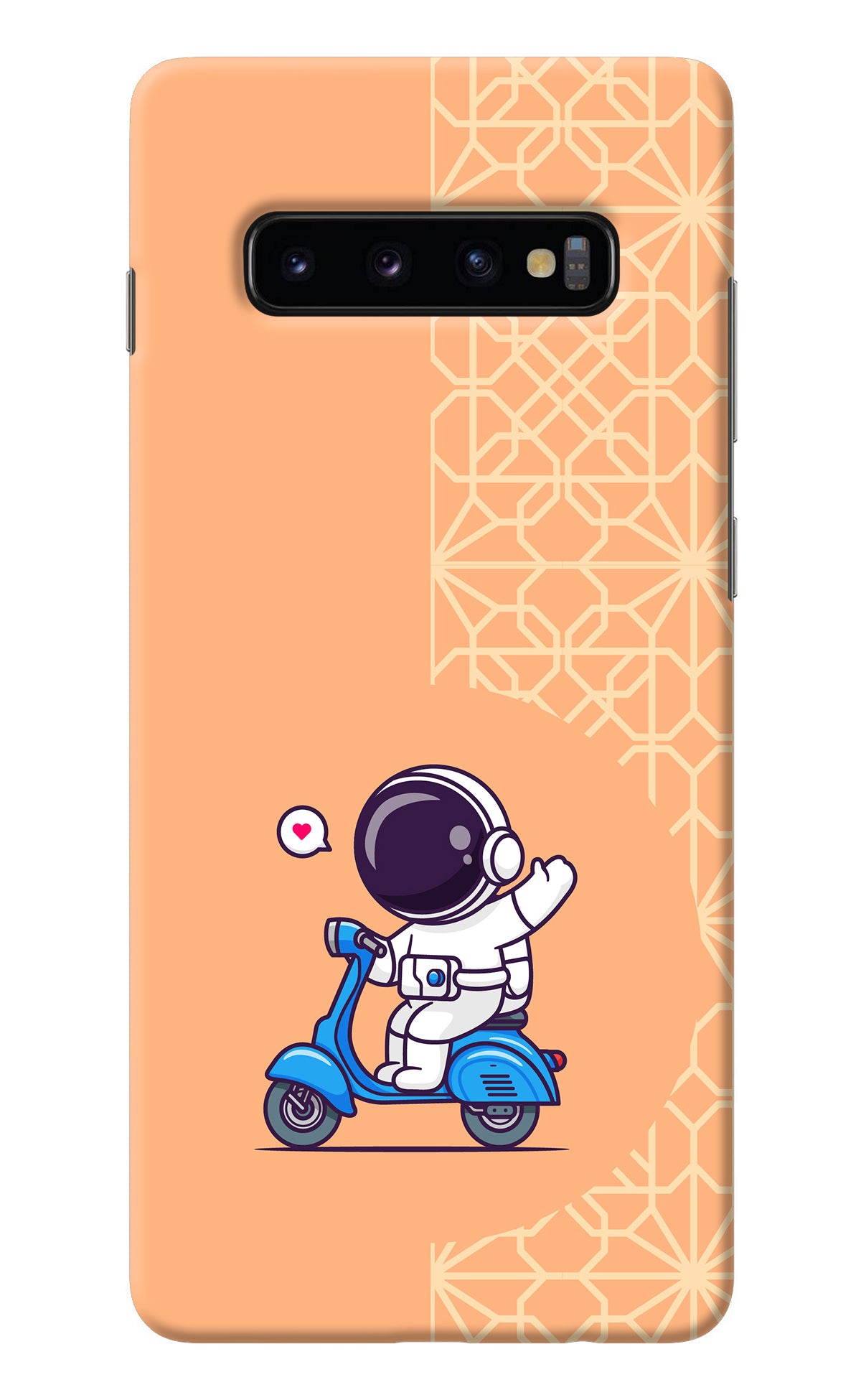 Cute Astronaut Riding Samsung S10 Plus Back Cover