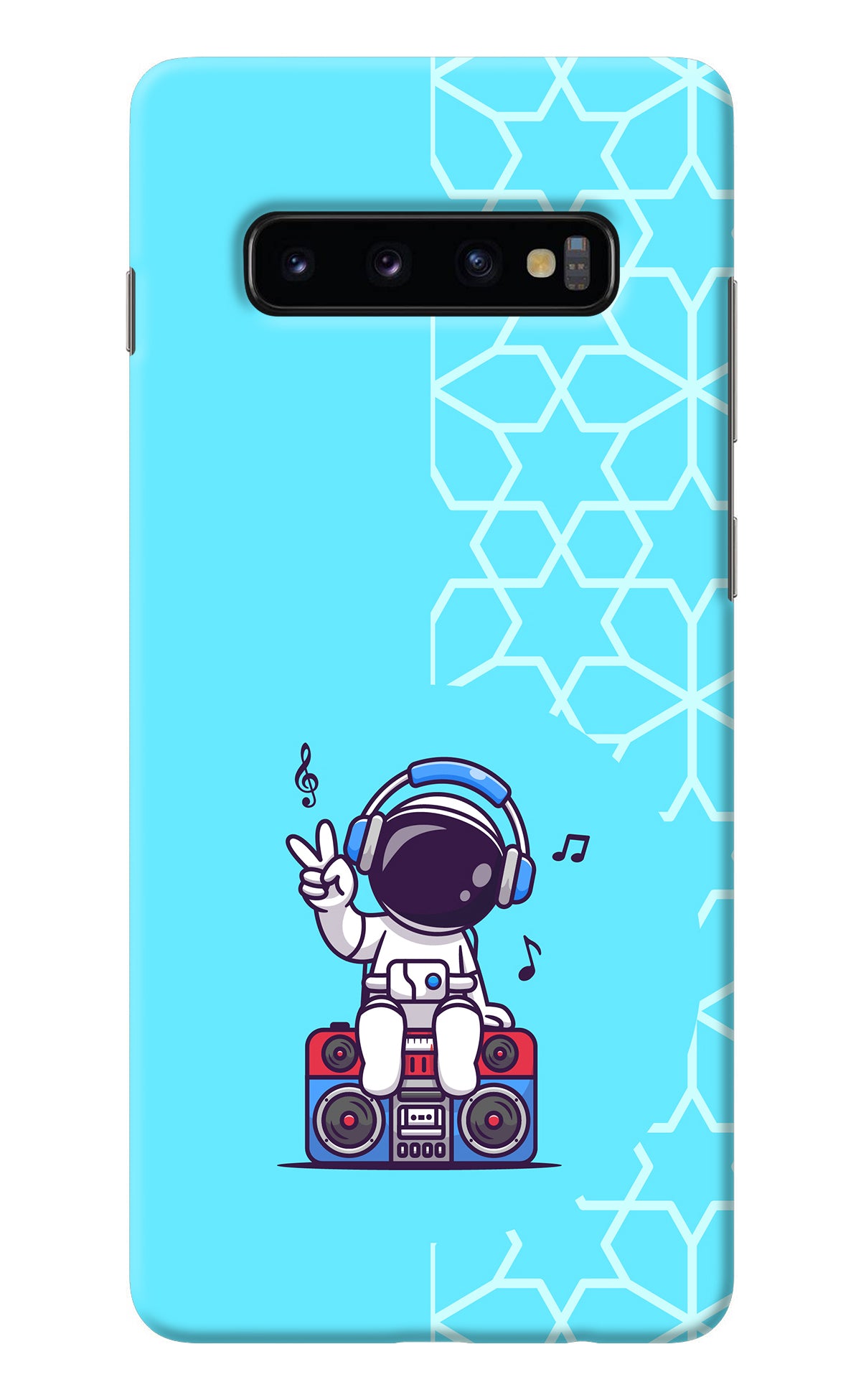 Cute Astronaut Chilling Samsung S10 Plus Back Cover