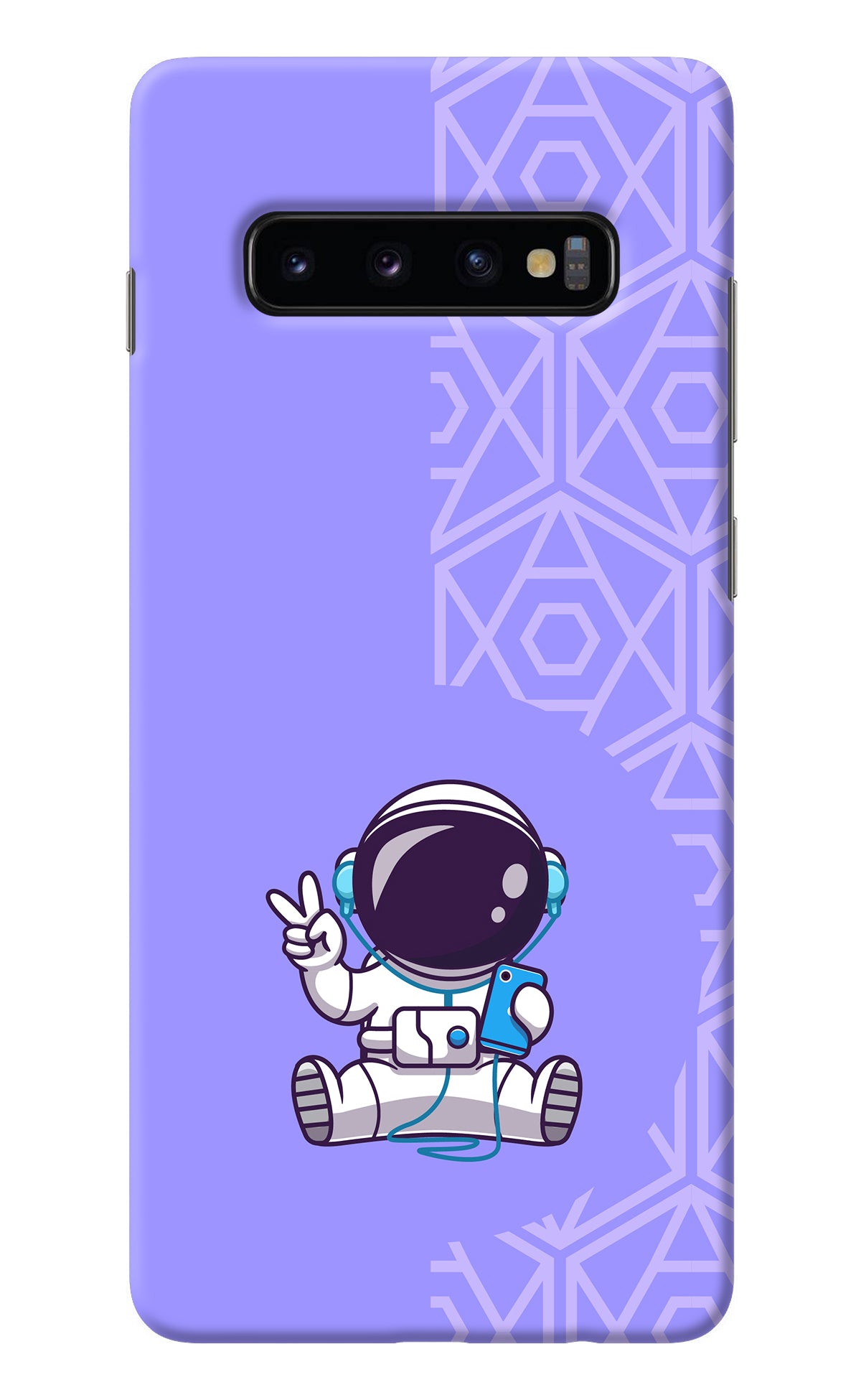 Cute Astronaut Chilling Samsung S10 Plus Back Cover