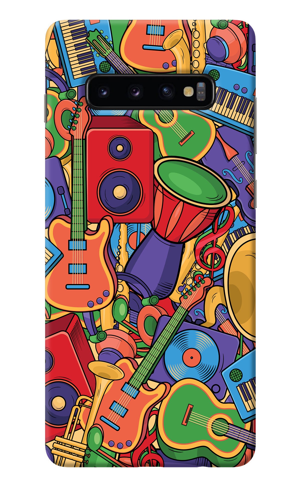 Music Instrument Doodle Samsung S10 Plus Back Cover