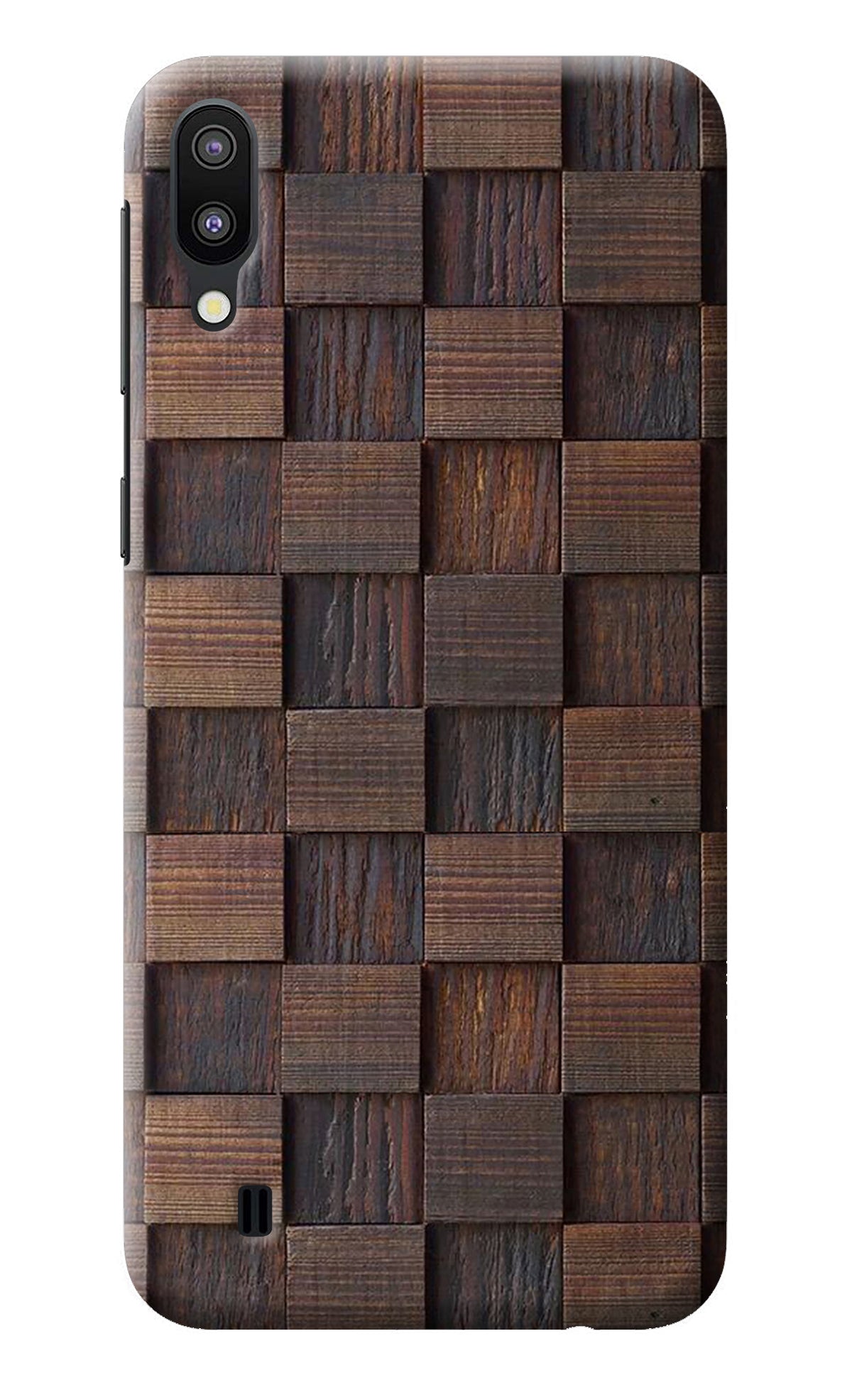 Wooden Cube Design Samsung M10 Back Cover
