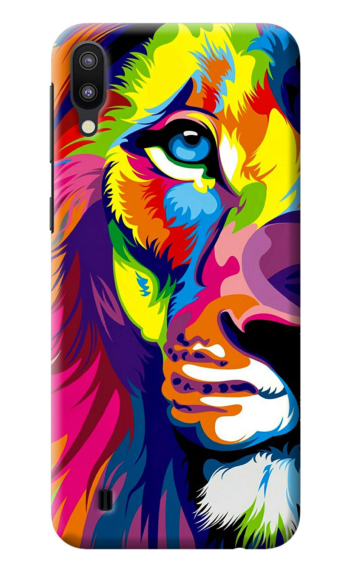 Lion Half Face Samsung M10 Back Cover