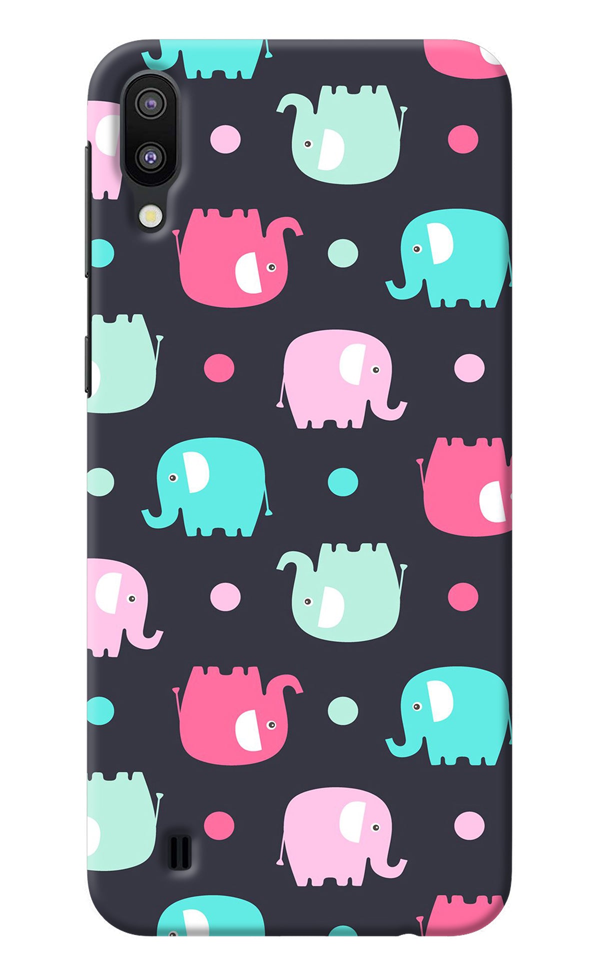 Elephants Samsung M10 Back Cover