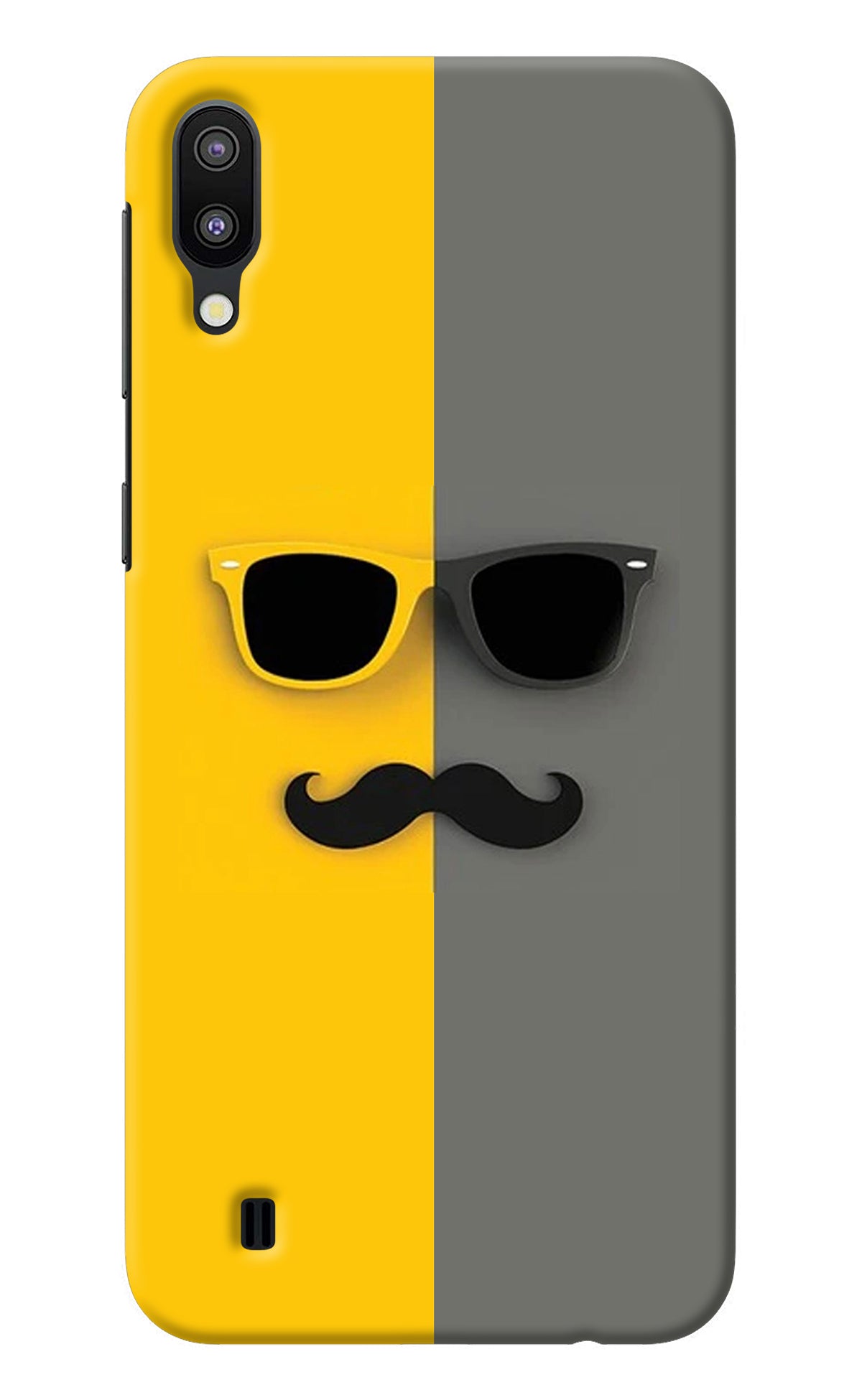 Sunglasses with Mustache Samsung M10 Back Cover