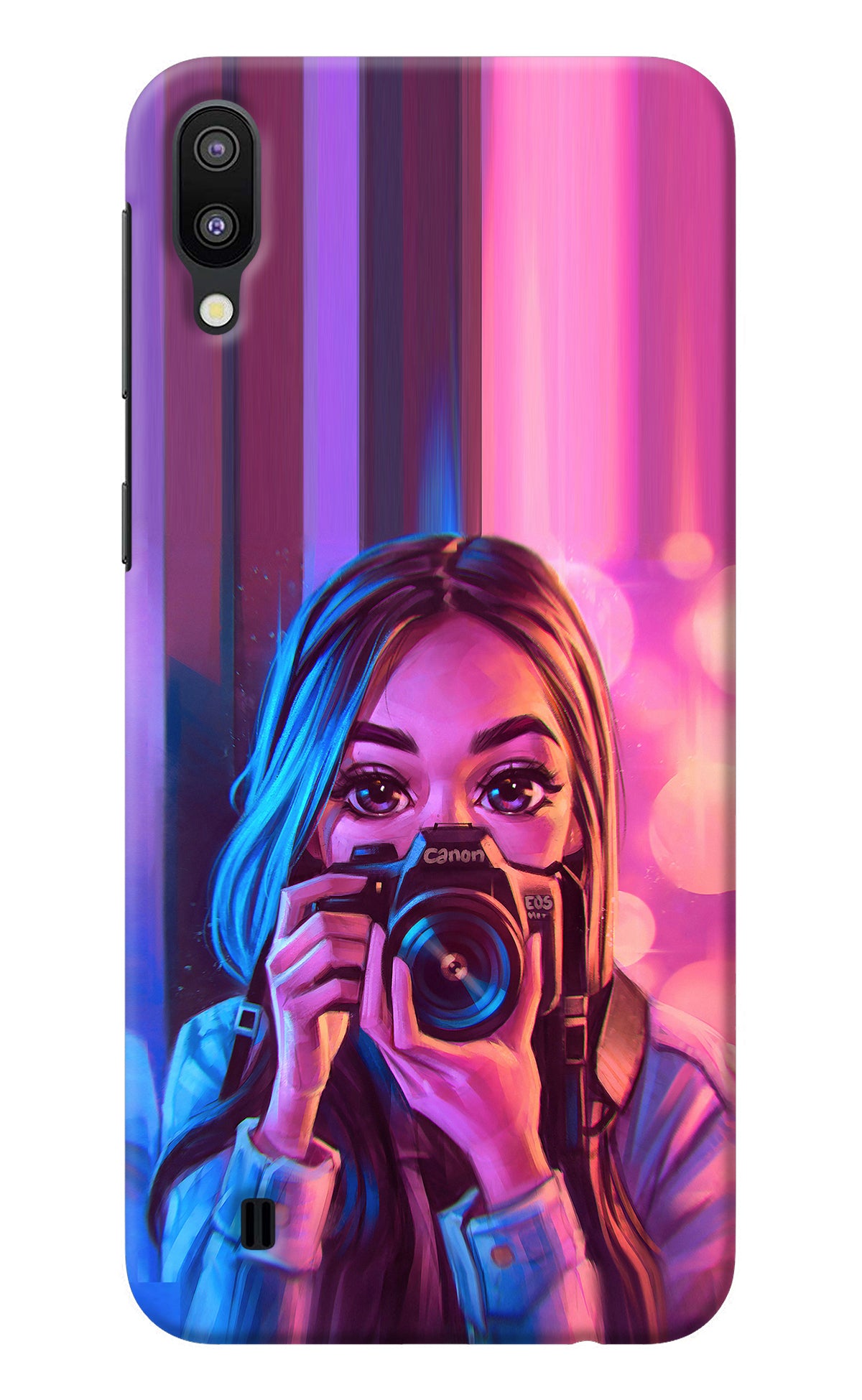 Girl Photographer Samsung M10 Back Cover