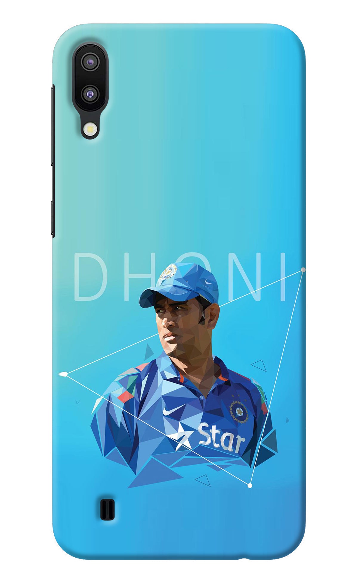 Dhoni Artwork Samsung M10 Back Cover