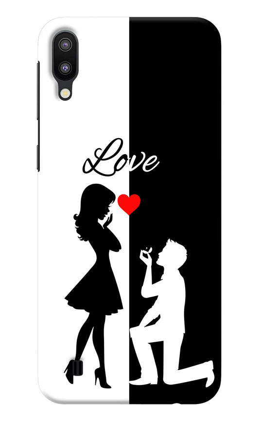 Love Propose Black And White Samsung M10 Back Cover