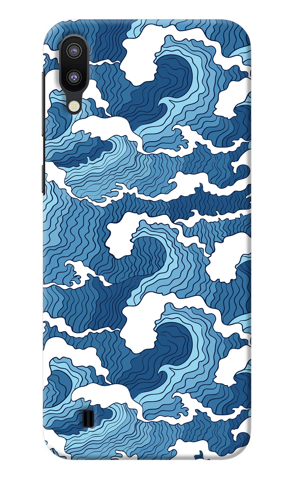 Blue Waves Samsung M10 Back Cover