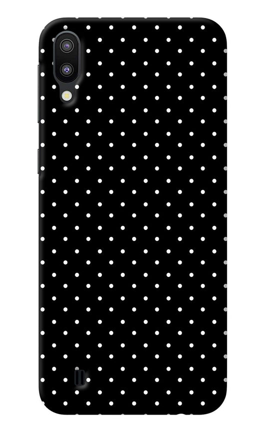 White Dots Samsung M10 Back Cover