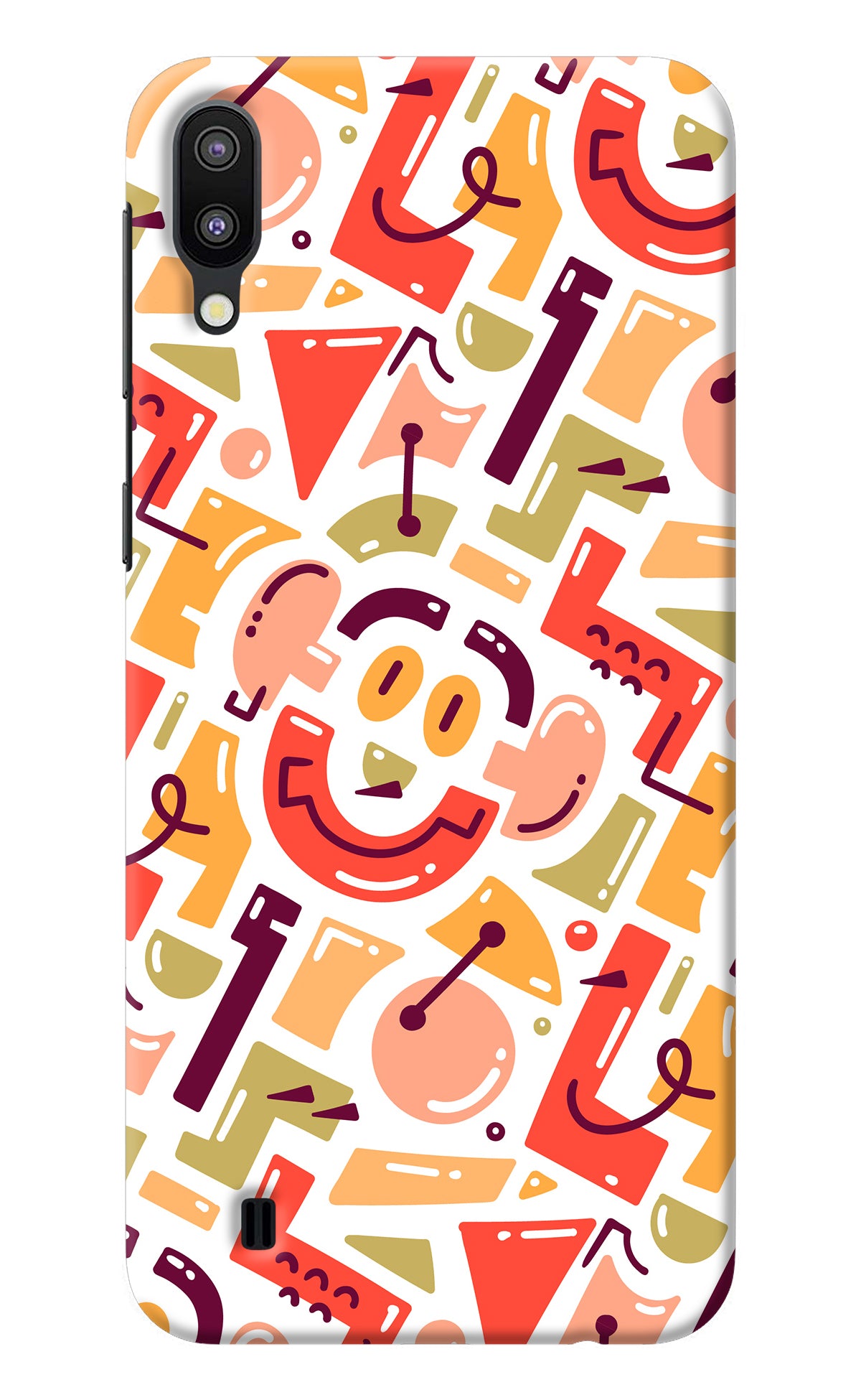 Doodle Pattern Samsung M10 Back Cover