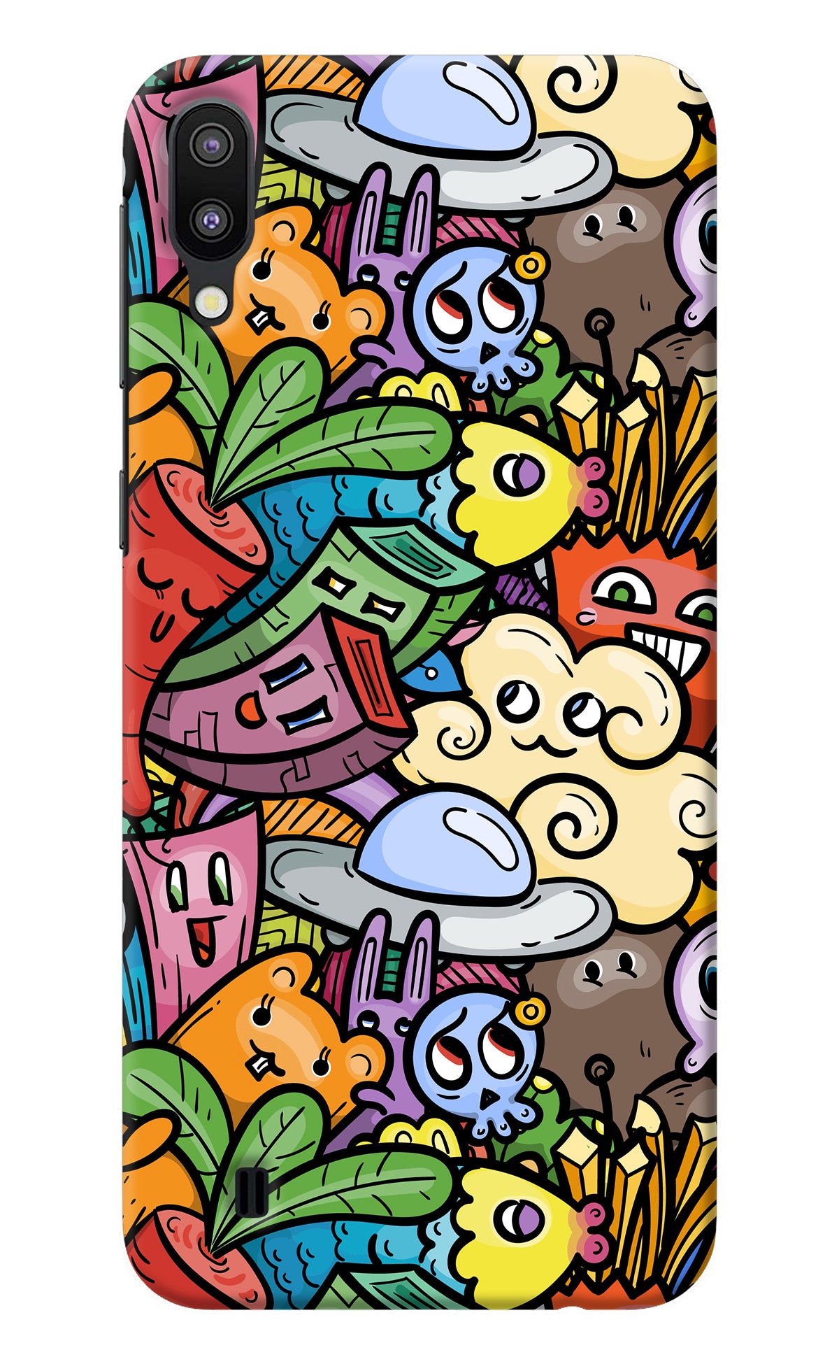 Veggie Doodle Samsung M10 Back Cover