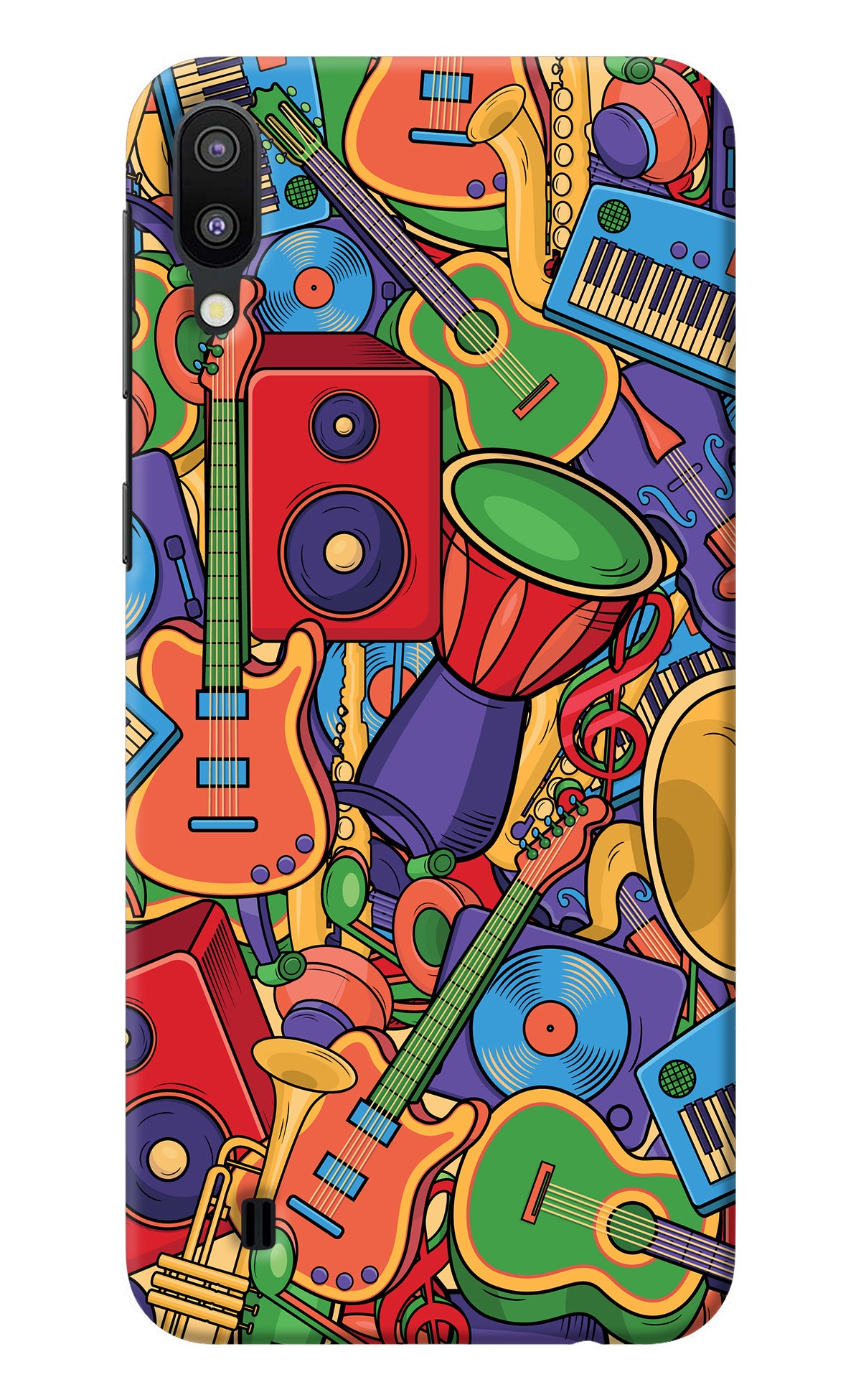 Music Instrument Doodle Samsung M10 Back Cover