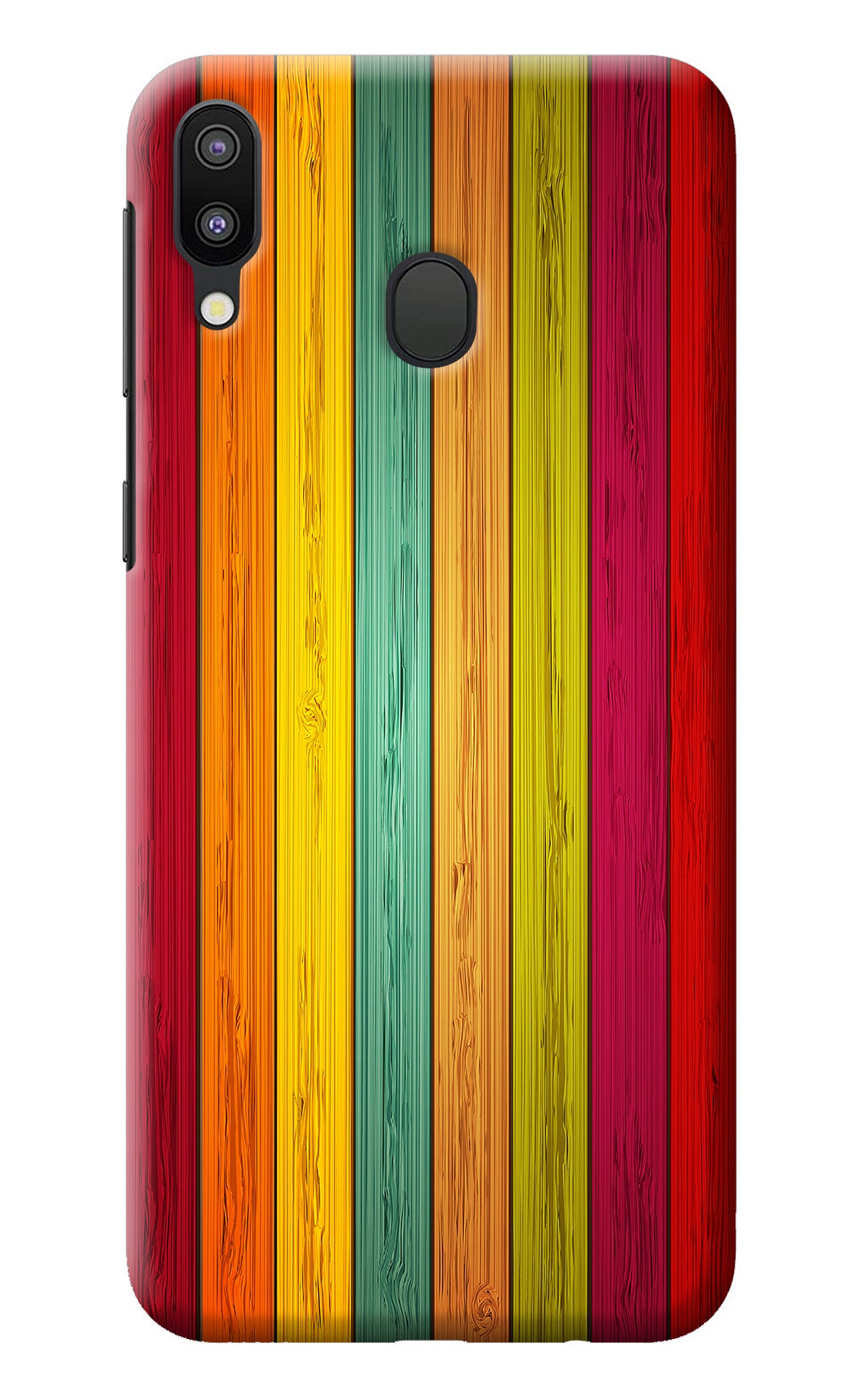 Multicolor Wooden Samsung M20 Back Cover