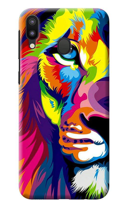 Lion Half Face Samsung M20 Back Cover