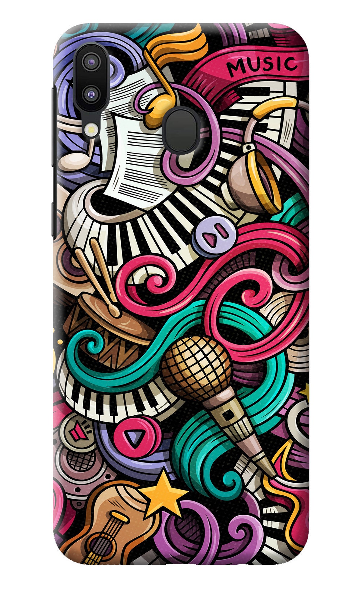 Music Abstract Samsung M20 Back Cover