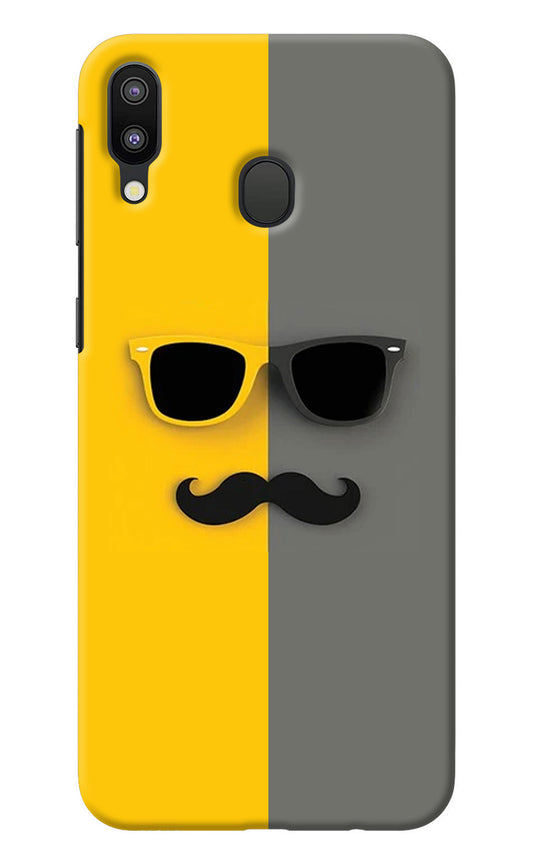 Sunglasses with Mustache Samsung M20 Back Cover
