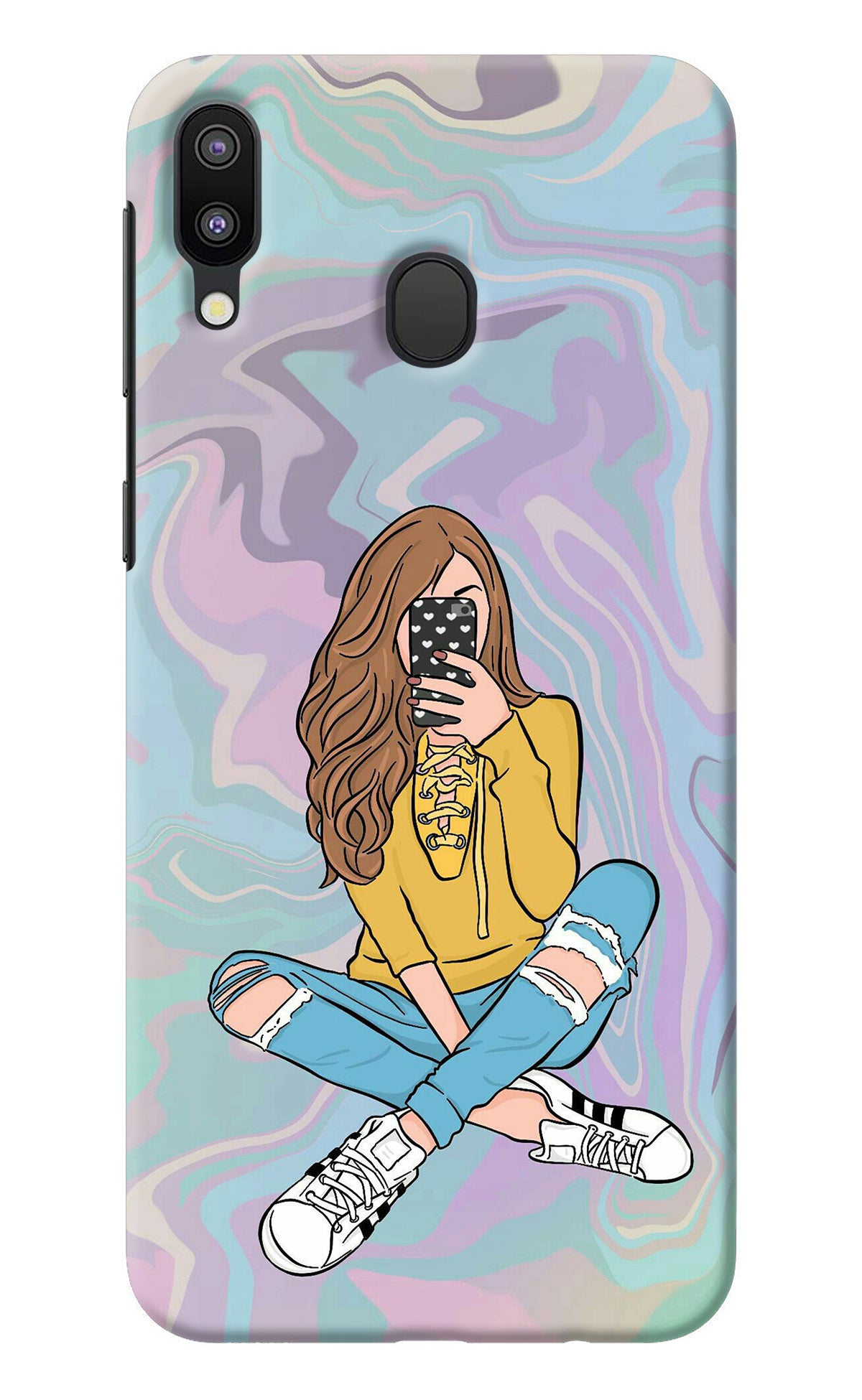 Selfie Girl Samsung M20 Back Cover