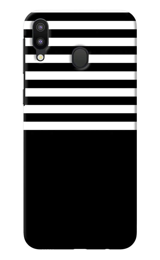 Black and White Print Samsung M20 Back Cover