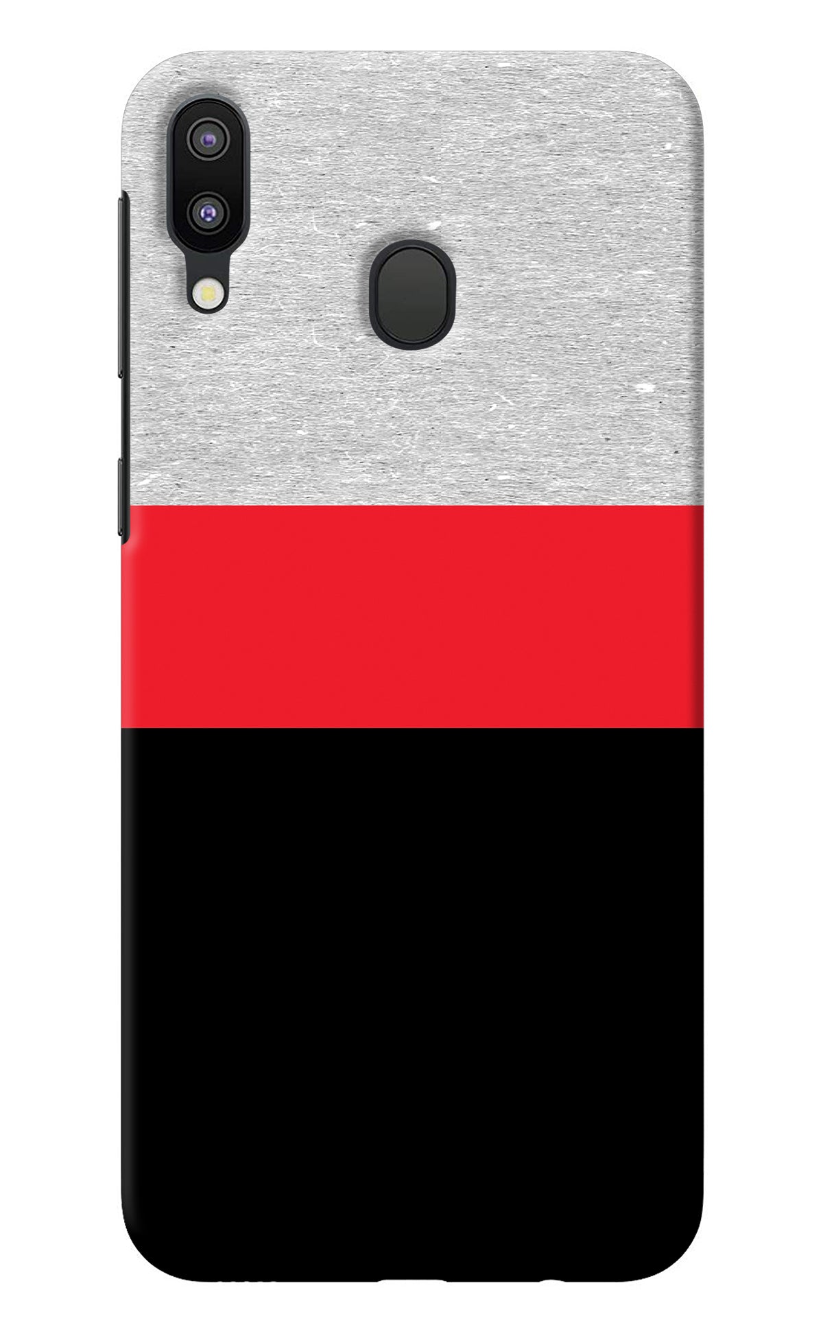 Tri Color Pattern Samsung M20 Back Cover