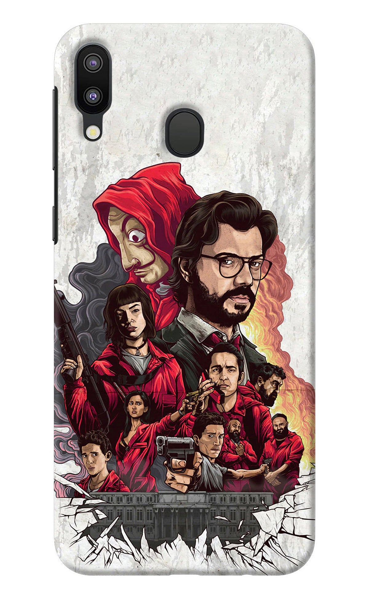 Money Heist Artwork Samsung M20 Back Cover