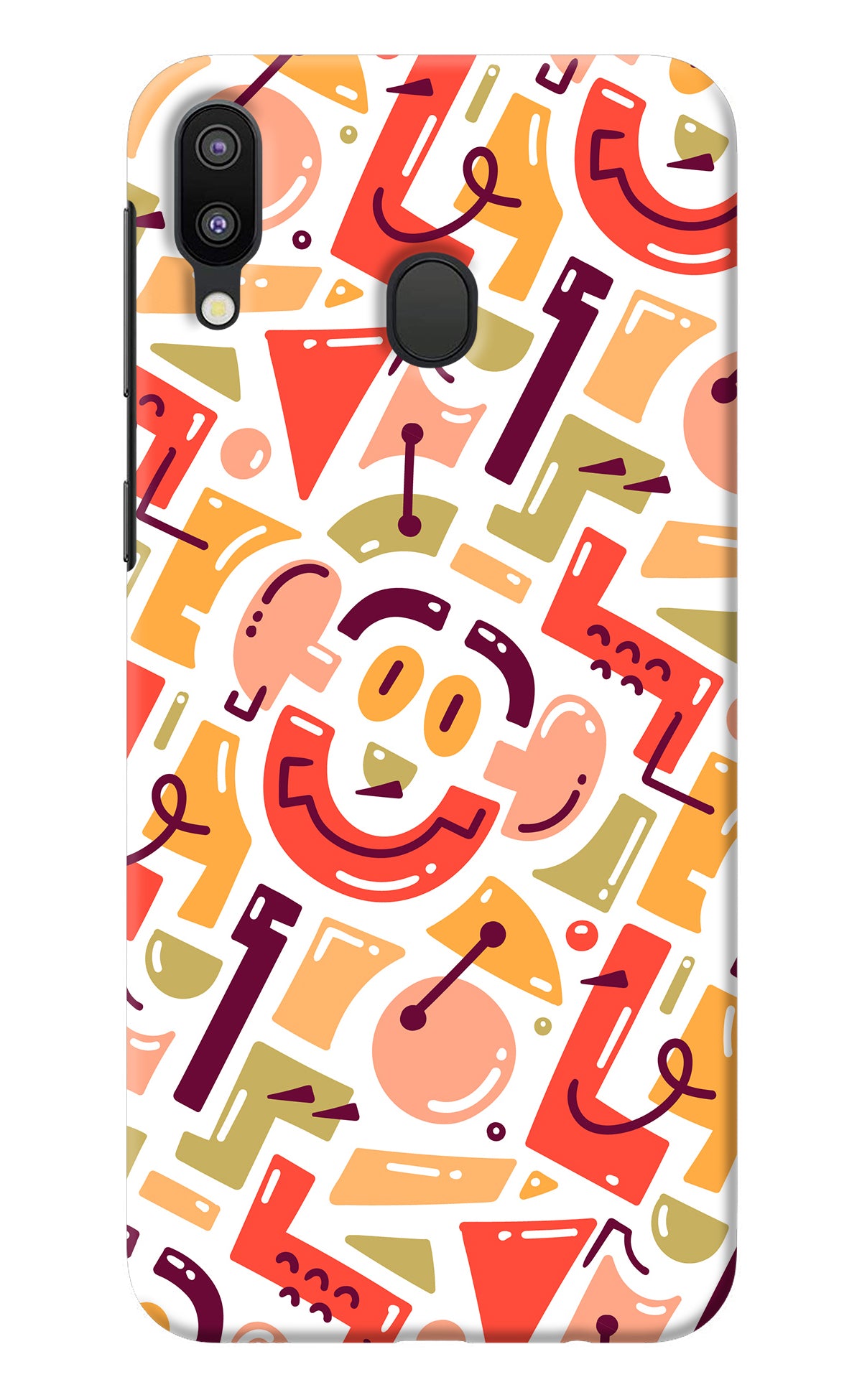 Doodle Pattern Samsung M20 Back Cover