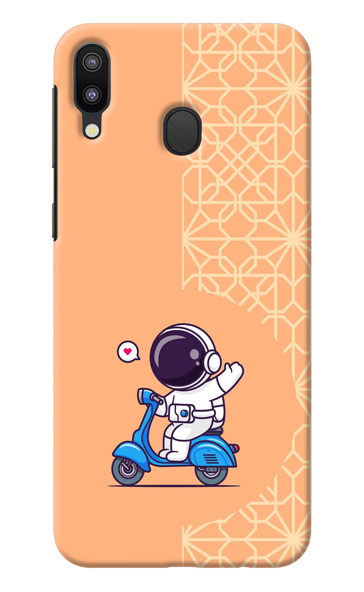 Cute Astronaut Riding Samsung M20 Back Cover