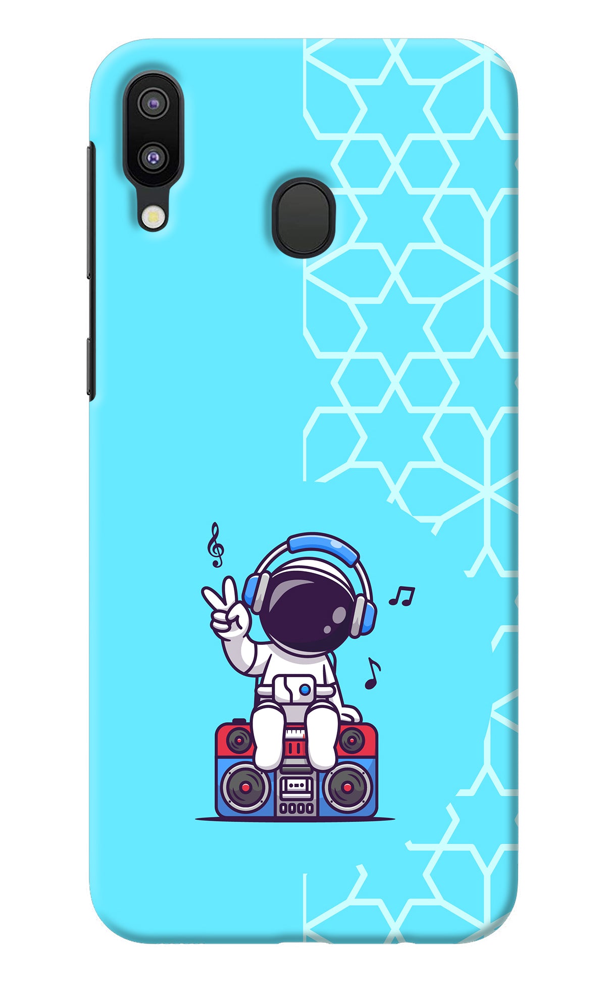 Cute Astronaut Chilling Samsung M20 Back Cover