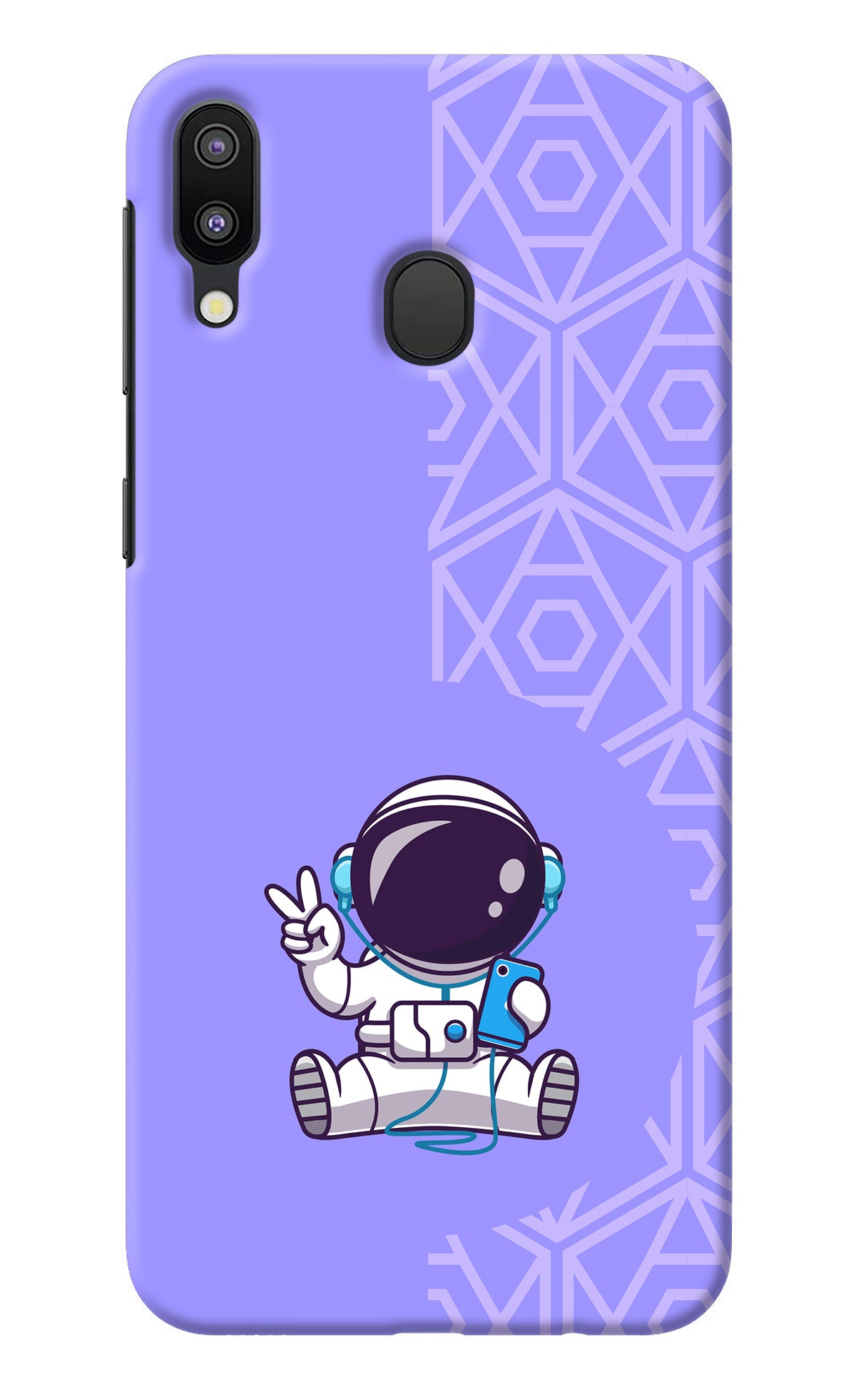 Cute Astronaut Chilling Samsung M20 Back Cover