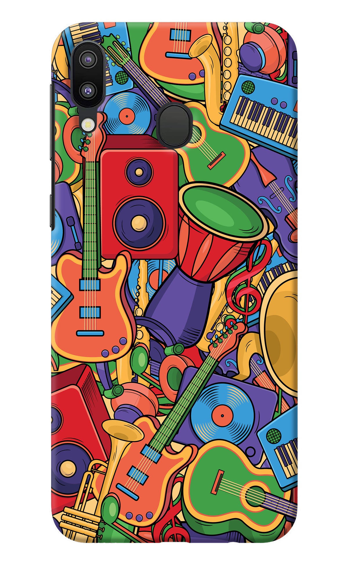 Music Instrument Doodle Samsung M20 Back Cover