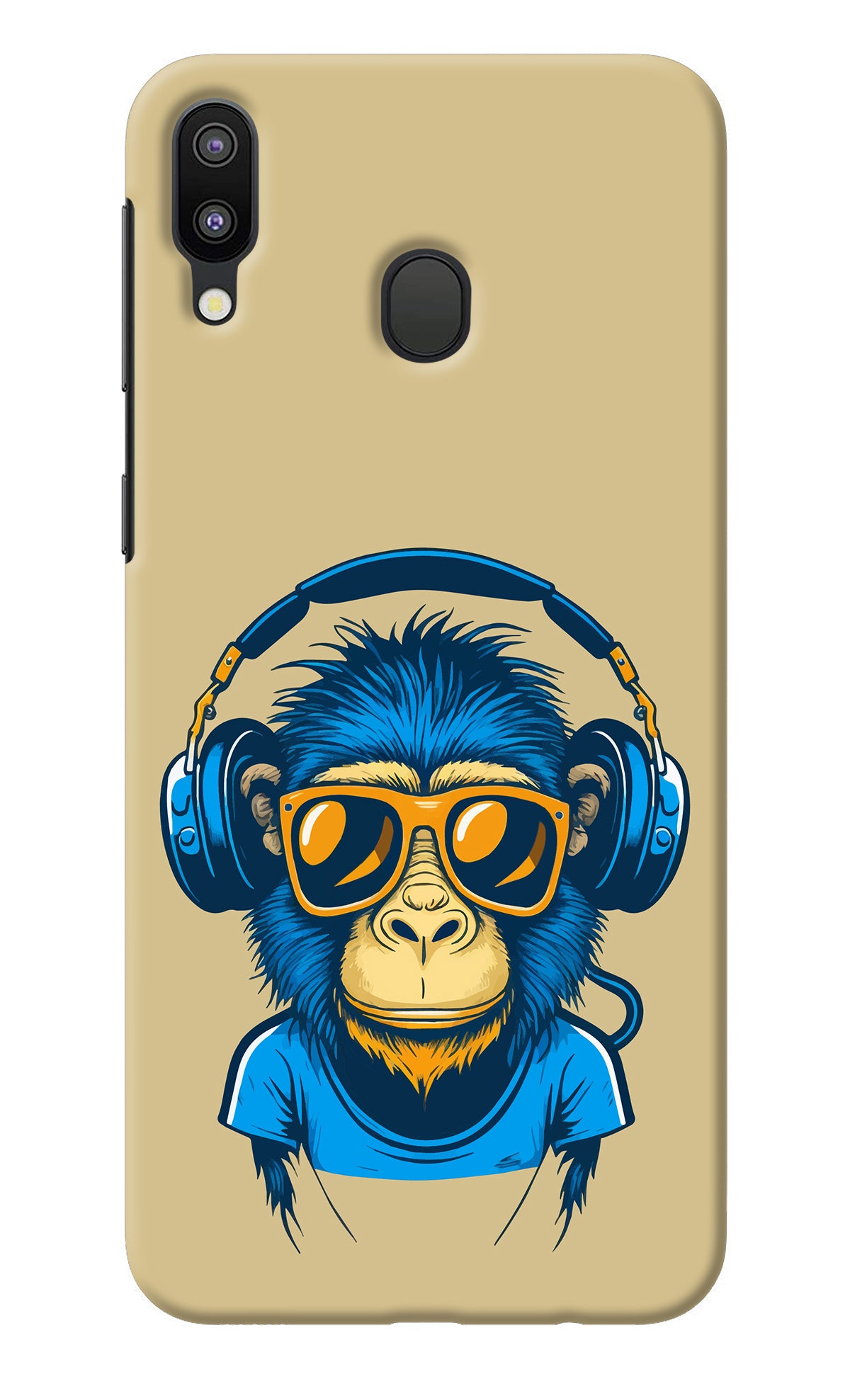 Monkey Headphone Samsung M20 Back Cover