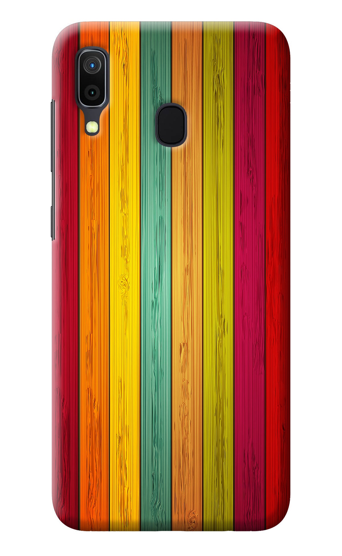 Multicolor Wooden Samsung A30 Back Cover