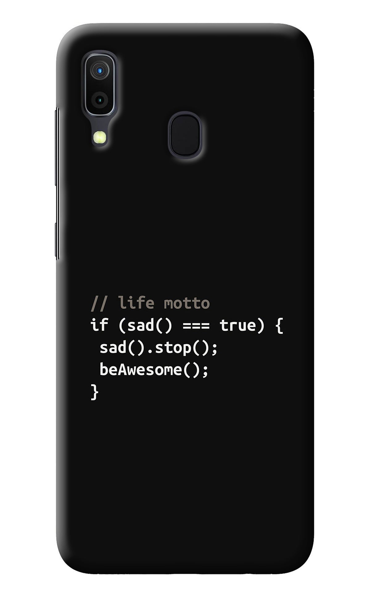 Life Motto Code Samsung A30 Back Cover