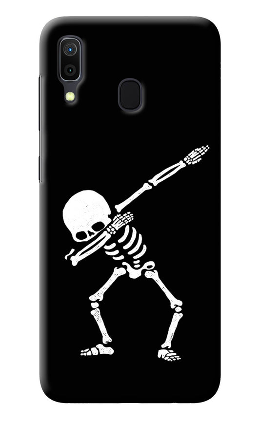 Dabbing Skeleton Art Samsung A30 Back Cover