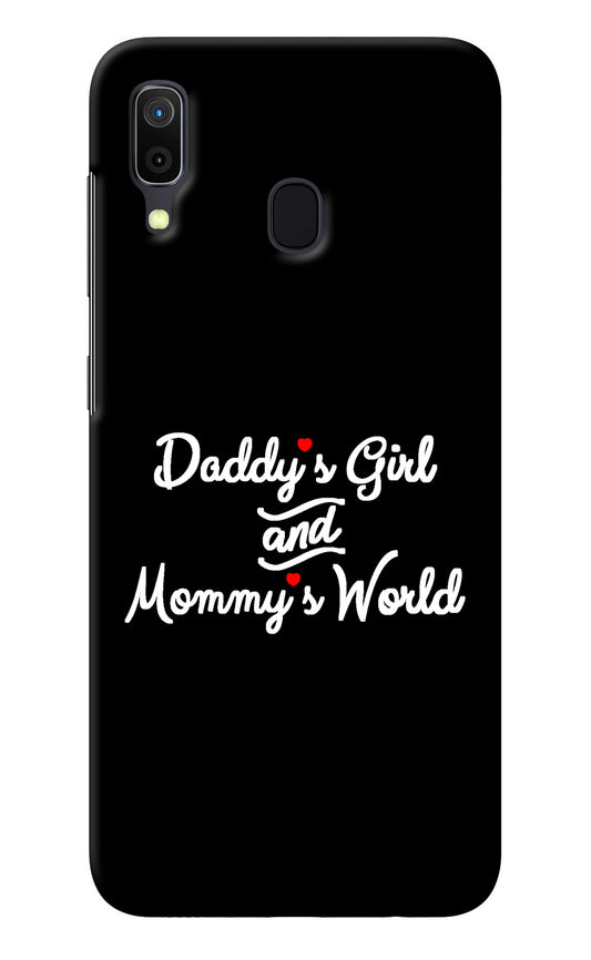 Daddy's Girl and Mommy's World Samsung A30 Back Cover