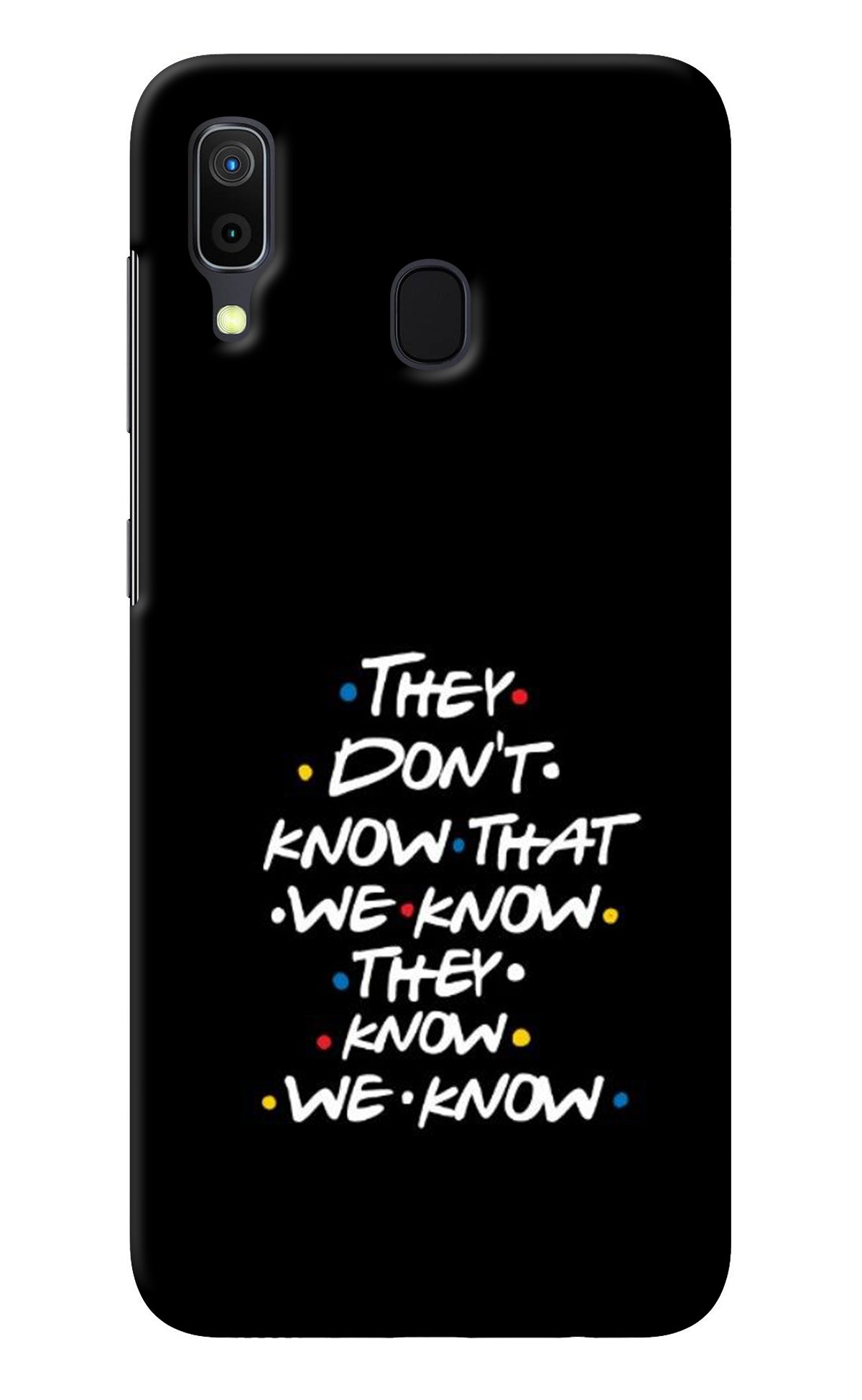 FRIENDS Dialogue Samsung A30 Back Cover